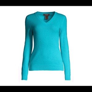 Lord and Taylor Cashmere Sweater in Capri Teal ✨